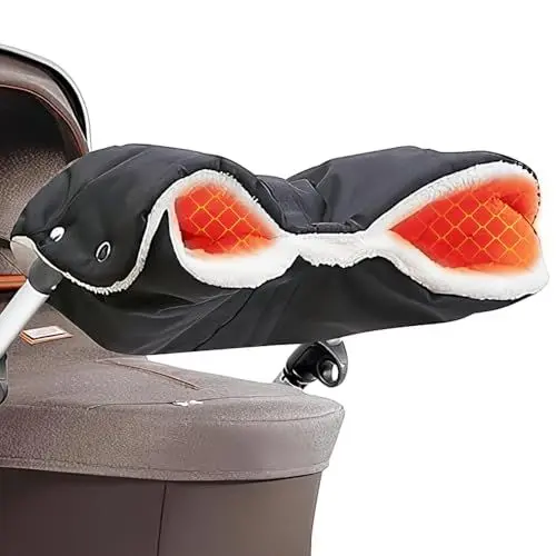 Produktbild: KBIBCK Handwärmer Kinderwagen, Handschuhe Kinderwagen, Handmuff, Handmuff Kinderwagen, kinderwagen handwärmer handschuhe, Atmungsaktiv Wasserfest Winddicht, Universalgröße für Buggy,Radanhänger