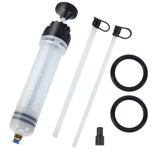 Produktbild: KBRAKSI Ölabsaugspritze 200ml Handpumpe Ölspritze Absaugpumpe Ölabsaugpistole Flüssigkeitsabsauger und Füllpumpe mit 2 Schlauch für Bremsflüssigkeit Getriebeöle Kühlmittel Motor