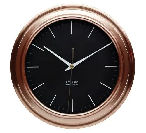 Produktbild: KC BLUE Zimmerwanduhr 25,5cm aus Kupfer in braun, 25 x 25 cm