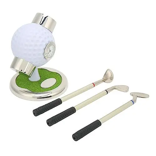 Produktbild: Kcabrtet Golf-Stifthalter-Set, Simulation, Zinklegierung, Uhr, Stiftbehälter, Vater-Geschenk-Dekoration