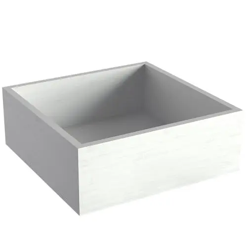 Produktbild: KD Essentials Aufbewahrungsbox & Ordnungsbox S, plastikfrei & umweltfreundliche Box aus 100% FSC Bambus, stapelbar & robust (Organizer Box für Ordnung in Küche, Büro, Kinderzimmer, Haushalt, weiß)