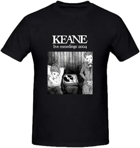 Produktbild: Keane Live Recordings Unisex T-Shirt Cotton Men Summer Fashion Black Tee M