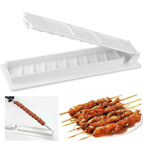 Produktbild: Kebab Maker Spieße Presser für Lange Spieße Kunststoff Manuelle Kebab Form Türkischer Schaschlik Küche Zuhause Manuelle Kebab Form Geeignet Kebab-Maker-Box für Outdoor, Camping, Grillen, Party