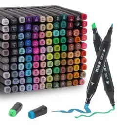 Produktbild: Kebuye Alkohol Marker Set, Alkohol Stifte Set 120 Farben Marker & Filzstifte Graffiti Stifte Permanenter Marker FüR Manga, Design, Malerei, Zeichnung Twin Marker Art mit Lagerbasis