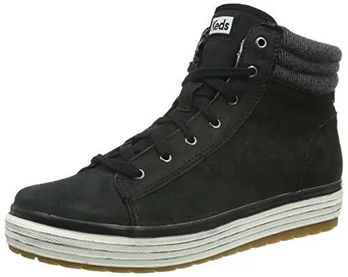 Produktbild: Keds Damen HI Rise Vint. DISTR. LTH Hohe Sneakers, Schwarz (Black), 39.5 EU