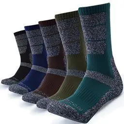 Produktbild: KEECOW Socken Herren,5 paar Wandersocken für Herren Atmungsaktiv Crew Sportsocken
