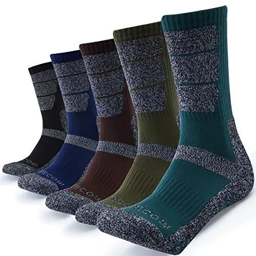 Produktbild: KEECOW Socken Herren,5 paar Wandersocken für Herren Atmungsaktiv Crew Sportsocken