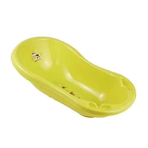 Produktbild: keeeper Funny Farm Ergonomische Babywanne mit Stöpsel, Ab 0 bis ca. 12 Monate, 84 cm, Maria, Grün
