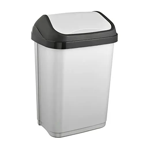 Produktbild: keeeper Mülleimer mit Schwingdeckel, 10 l, Swantje, Silber