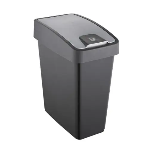 Produktbild: keeeper Premium Abfallbehälter mit Flip-Deckel, Soft Touch, 25 l, 39,5 x 24 x 47,5 cm, Magne, Grau (Graphit)