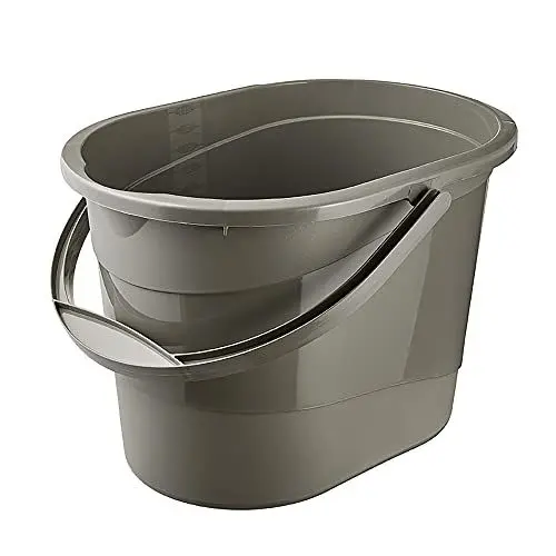 Produktbild: keeeper Putzeimer mit ergonomischem Griff, Griffmulde und Ausguss, Oval, 13 l, Thies Eco Line, Eco-Blau
