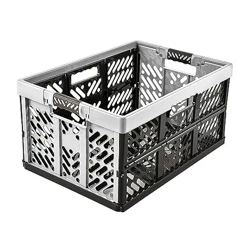 Produktbild: keeeper Stabile Profi-Klappbox mit Soft-Touch Griffen, 54 x 37 x 28 cm, 45 l, Ben, Hellgrau
