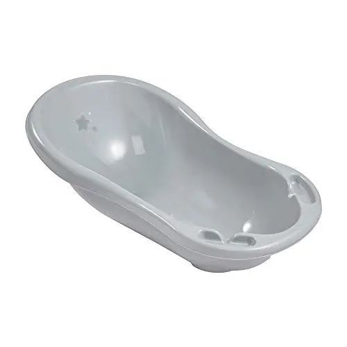 Produktbild: keeeper Star Ergonomische Babywanne mit Stöpsel, Ab 0 bis ca. 12 Monate, 84 cm, Maria, Grau