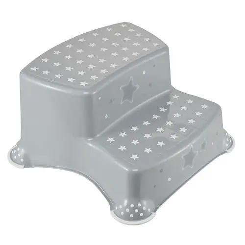 Produktbild: keeeper Stars Zweistufiger Tritthocker, Ab ca. 3 bis ca. 14 Jahre, Anti-Rutsch-Funktion, Igor, Grau