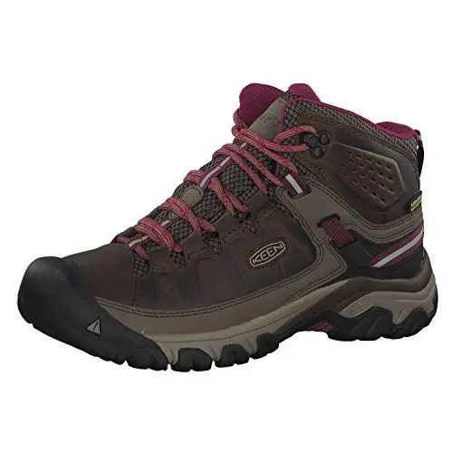 Produktbild: KEEN Damen Targhee 3 Mid Waterproof Wanderstiefel, Weiss/Boysenberry, 39.5 EU