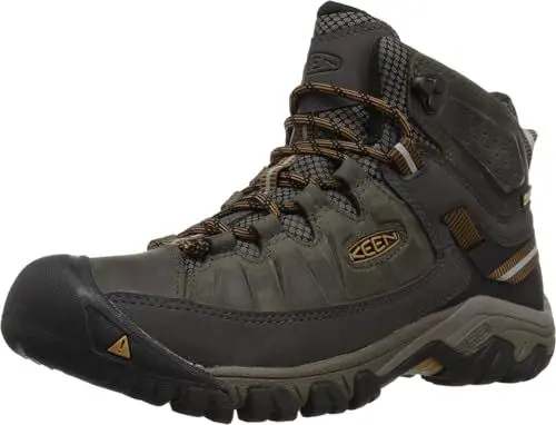 Produktbild: KEEN Herren Targhee 3 Mid Waterproof Wanderstiefel, Black Olive Golden Brown, 43 EU