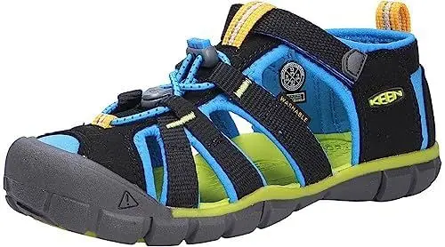 Produktbild: KEEN Seacamp 2 Cnx Unisex Kinder Sandalen , Schwarz Black Brilliant Blue, 38 EU