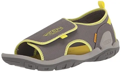 Produktbild: KEEN Unisex Kinder-Sandale Knotch River mit offenem Zehenbereich, Nachtkerze, Stahlgrau, 27/28 EU