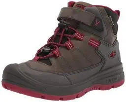 Produktbild: KEEN Unisex Kinder Redwood Mid Waterproof Wanderstiefel, Steel Grey Red Dahlia, 30 EU
