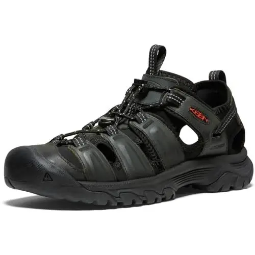 Produktbild: KEEN Herren Targhee 3 Closed Toe Hiking outdoor sandals, Grey Black, 43 EU