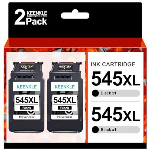 Produktbild: PG-545XL 545 XL Schwarz Druckerpatronen für Canon PG 545 XL 545XL, für Canon Pixma TS3450 MG2550S MG2555S TR4550 TR4551 TS3150 TS3151 MG2950 MG3050 MX490 MX495 iP2850 MG2450 MG3053 Druckers (2er-Pack)
