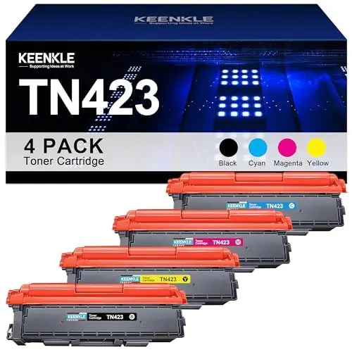 Produktbild: KEENKLE TN423 Tonerkassette Kompatibel für Brother TN-423 TN-421 Toner für Brother MFC-L8690CDW HL-L8260CDW HL-L8360CDW MFC-L8900CDW DCP-L8410CDW DCP-L8410CDN (Schwarz Cyan Gelb Magenta, 4er-Pack)