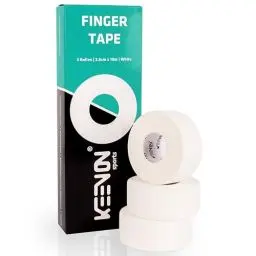 Produktbild: keenon sports® Fingertape – Dermatest: “SEHR GUT“ – Boulder Tape Klettertape – Handtape Volleyball, Basketball, Handball – Sporttape (3 Rollen je 10m, 2,5cm breit, Weiss)