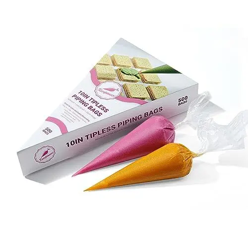 Produktbild: Keenpioneer Einweg Spritzbeutel, Einwegspritzbeutel 500 Stück 25,4cm Disposable Piping Bags zum Dekorieren von Backen Torten Keksen Kuchen