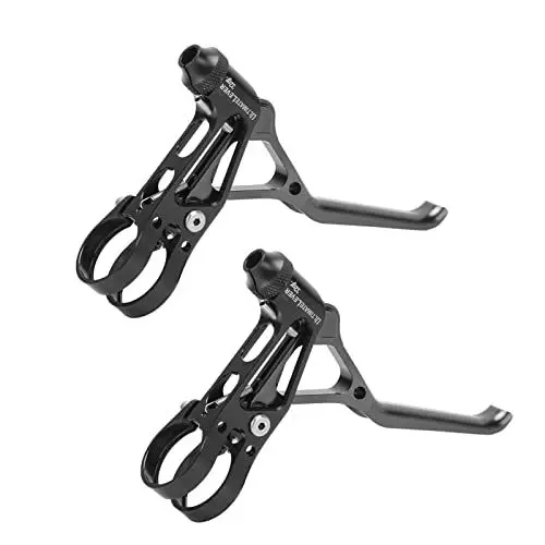 Produktbild: Keenso 1 Paar Ultraleichter Hohler Bremsgriff, Fahrradbremshebel aus Aluminiumlegierung, 22,2 Mm Lenkerhebel für Mountainbike, Rennrad(Schwarz) Fahrräder und Zubehör