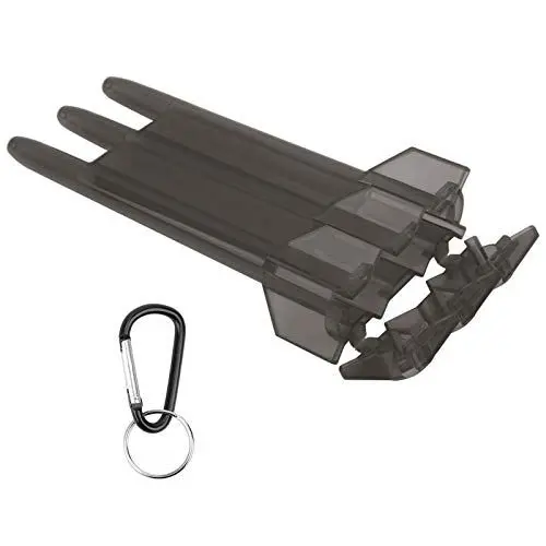 Produktbild: Keenso Dart Case, tragbare Aluminium Dart Tragetasche Robuste 3 Dart Aufbewahrungs- / Reisetasche für alle Arten von Darts mit Hängeschnalle(schwarz)
