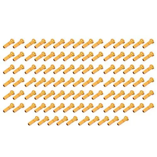 Produktbild: Keenso Fahrrad-Speichennippel GUB 100-teilige Fahrrad-Aluminiumlegierung Speichenkappe Speichenabdeckung Nippel Fahrradzubehör(Gold)