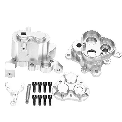 Produktbild: Keenso RC Getriebeschale, langlebiges Alu-Getriebegehäuse Zubehör für TRAXXAS TRX-4/6 1/10 ferngesteuerte Autoserie(Silber)