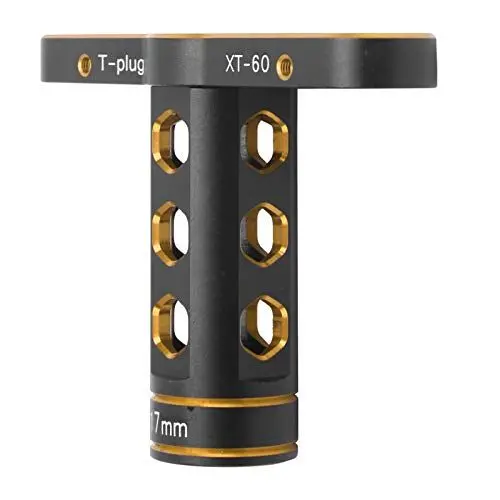 Produktbild: Keenso RC Rad-Sechskantschlüssel, 17 Mm RC-Sechskantmutter-Einsatz Aluminiumlegierung T-Hülse Wartungswerkzeug für 1/8 RC Offroad-Rennwagen(Gold) Automodellzubehör