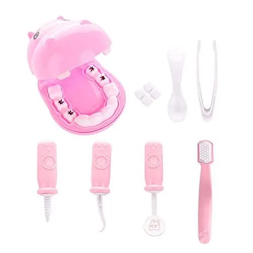 Produktbild: Keenso Zahnarzt-Spielset, Spielzeug, Arzt-Set, Spielzeug, Rollenspiel, Rollenspielzeug für (pink)
