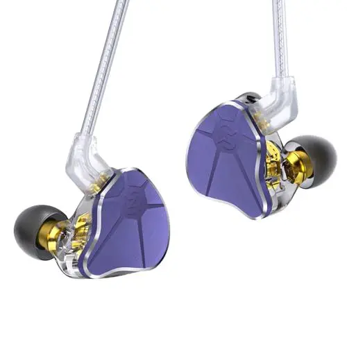 Produktbild: keephifi CCZ BC04 HiFi IEM In Ear Monitor, In-Ear-Kopfhörer 1BA+1DD IEM kopfhörer, leichte Gaming-Kopfhörer mit Kabel, abnehmbares 5N OFC-Kabel für Sänger, 2PIN-Z-Pins