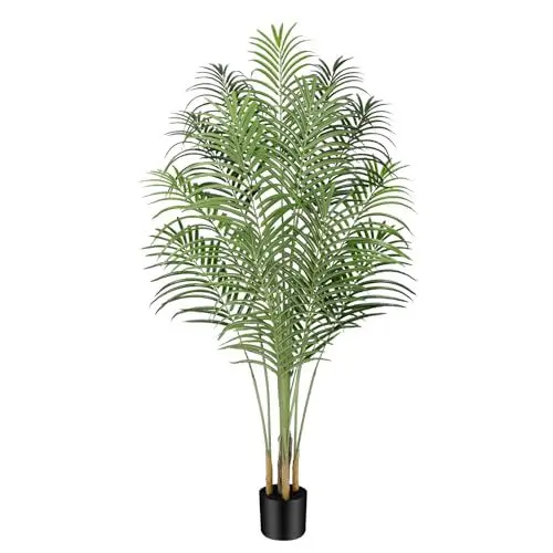 Produktbild: Keeplush Künstliche Pflanzen groß 170cm Kunstpflanze im Topf Plastik Künstliche Palme wie echt Fake Pflanzen deko für Wohnzimmer Balkon Schlafzimmer Büro Perfektes Einweihungsgeschenk (1 Pack)