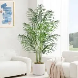 Produktbild: Keeplush Künstliche Pflanzen groß 180cm Kunstpflanze im Topf Plastik Künstliche Palme wie echt Fake Pflanzen deko für Wohnzimmer Balkon Schlafzimmer Büro Perfektes Einweihungsgeschenk (1 Pack)