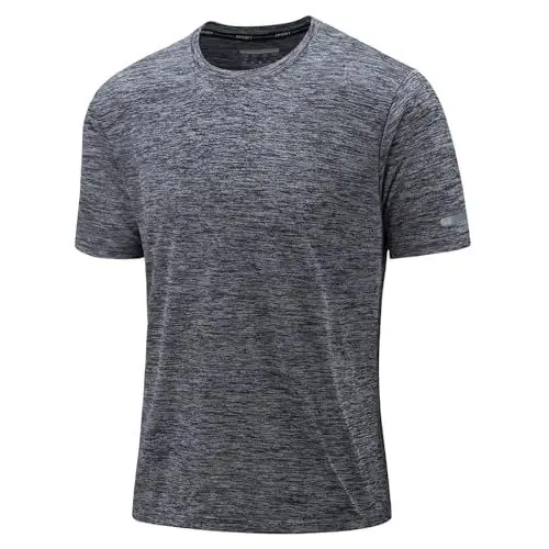 Produktbild: KEFITEVD Funktionsshirt Herren Polyester Sportshirt Kurzarm Atmungsaktiv Trainingsshirt Fitness Shirt Yoga Shirt