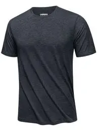 Produktbild: KEFITEVD Tshirt Herren Funktions Sportshirt Kurzarmhemd Sommer Atmungsaktiv Fitness Shirt Leichtes Trainingsshirt Schwarz L