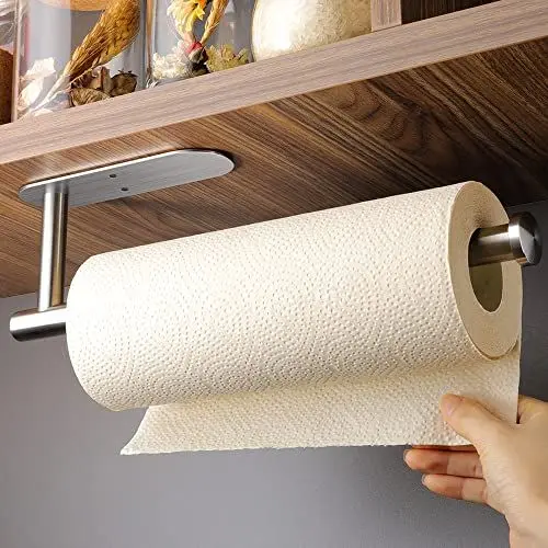 Produktbild: KEGII Küchenrollenhalter ohne Bohren - Papierrollenhalter Selbstklebend Praktisch Rollenhalter unter dem Schrank, Edelstahl