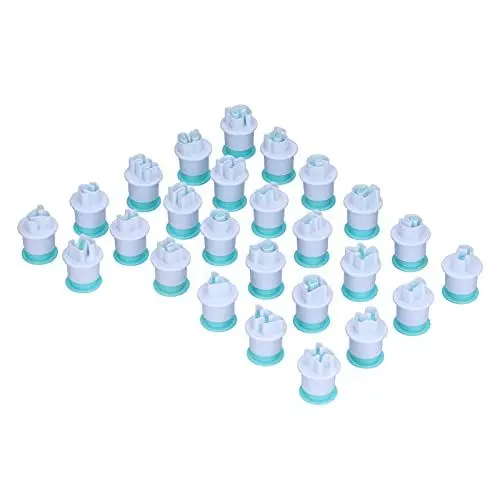 Produktbild: Kekse Prägeform, Backform Himmelblau für die Küche Verwendung für Kuchendekoration DIY Marzipan fürKuchen Fondant Kuchen für Zuckerpaste Blütenblattpaste (26 Kleinbuchstaben)
