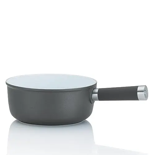Produktbild: Kela 16571 Käsefondue-Pfanne, Aluguss, Keramisch beschichtet, Induktionsgeeignet, 1 L, Meyrin, grau