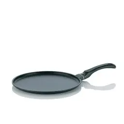 Produktbild: kela 28 cm KERROS, Pfannkuchenpfanne, Aluguss keramisch beschichtet, Bakelit-Griff, Crepes Pfanne Induktion, Aluminium, Schwarz