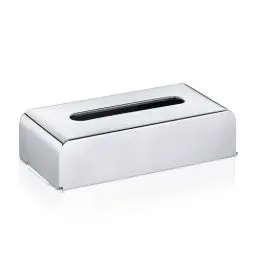Produktbild: kela 22860 Kosmetiktuchbox mit Wandhalterung, 27x 12,5x 7cm, Edelstahl 18/10, Faber, Silber Glänzend