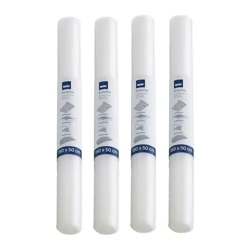 Produktbild: kela Schubladenmatte 50 x 150 cm, Schrankfolie transparent, 4 Stück, Antirutschmatte Schublade, SOLETTA, Kunststoff
