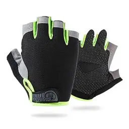 Produktbild: Keleily Fahrradhandschuhe für Kinder,1Paar Kinder Sport Handschuhe,Fahrradhandschuhe Gel gepolsterte Fingerlose Sporthandschuhe Straßenreithandschuhe für Camping Training Rudern Yoga