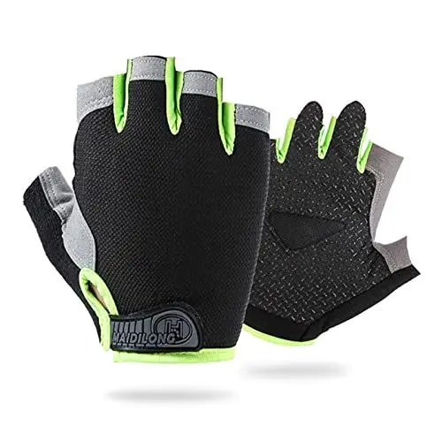 Produktbild: Keleily Fahrradhandschuhe für Kinder,1Paar Kinder Sport Handschuhe,Fahrradhandschuhe Gel gepolsterte Fingerlose Sporthandschuhe Straßenreithandschuhe für Camping Training Rudern Yoga