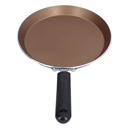 Produktbild: Kelepu Bratpfanne mit flachem Boden, Pfannkuchenpfanne, medizinischer Stein, 6-Zoll-Bratpfanne, flacher Boden, Pfannkuchenpfanne, medizinischer Stein, antihaftbeschichtete (Gold)