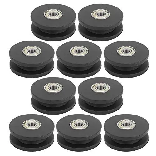 Produktbild: Kelepu Lager-Riemenscheiben-Rad, 10 Stück/Set, 50 mm, Universal-Nylon-Lager-Riemenscheiben-Rad, Ersatz für Fitnessstudio-Fitnessgeräte