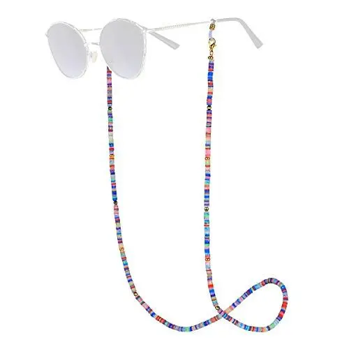 Produktbild: KELITCH Brillen Ketten Regenbogen Ketten Maske Damen Ketten Maske Halskette Bunte Mode Ketten Halsketten